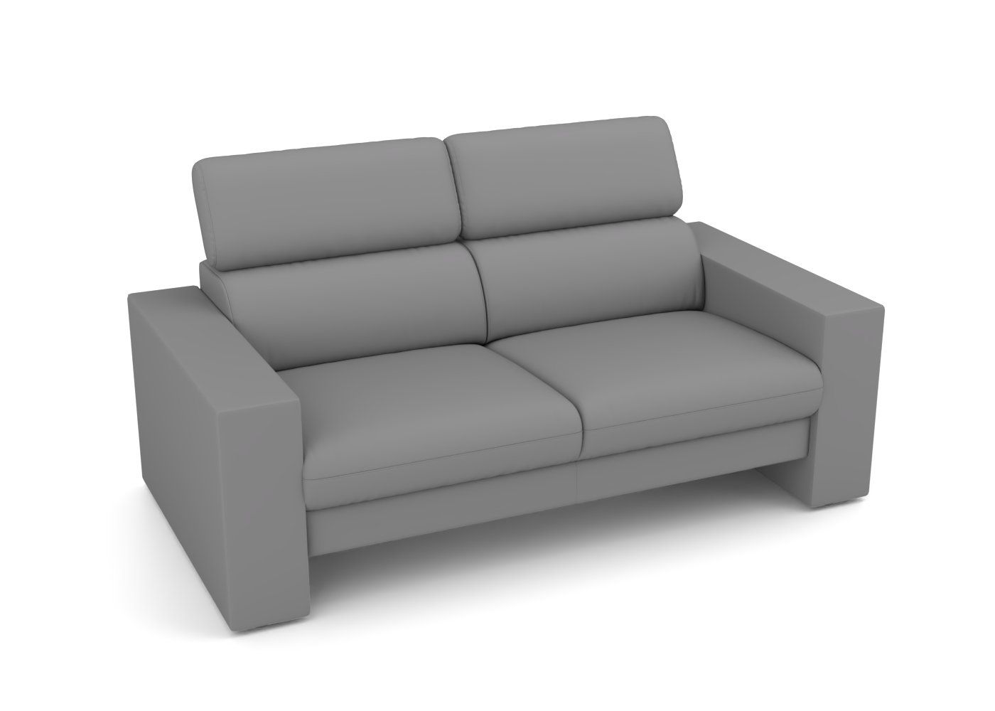 Graues 2,5-Sitzer Sofa "Mars" von UrbanDesign. Moderne Form mit festen Armlehnen und zwei Sitzkissen.